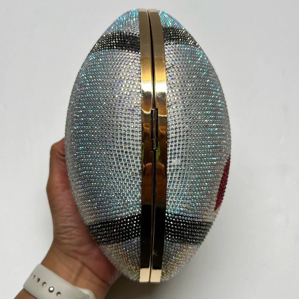 Aldo bedazzled football purse clutch NWT bag - Picture 6 of 9